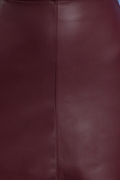 Trendyol Collection A Line Burgundy Mini Skirt - Bell Cut, Twoaw25Et00129