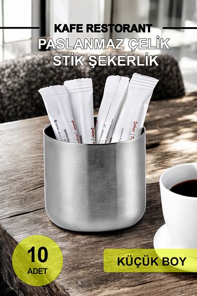 fitfiyat 10 Pieces!Stik Stick Sugar Bowl Stick Sugar Bowl Small for Cafe Restaurants