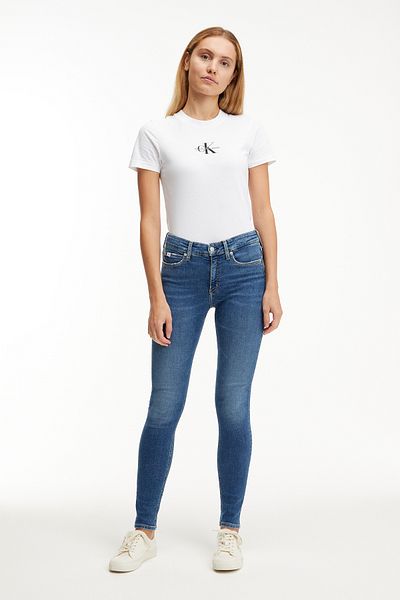 Calvin Klein Stredne vysoké úzke džínsy