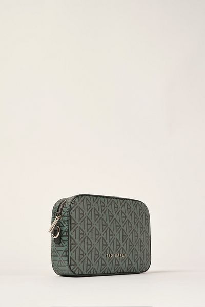 Ted Baker حقيبة كروس لكاميرا Oblique Monogram باللون الأخضر الداكن 240407 -2