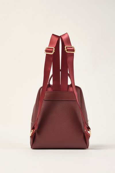 Ted Baker Claret Red Floater Skin Zipper Detailed Backpack 1792
