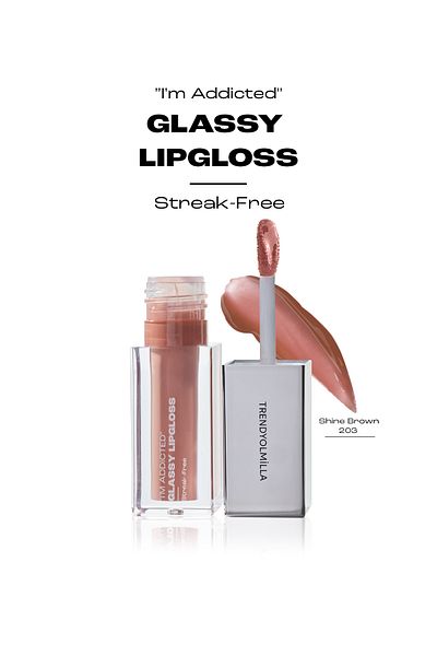 Trendyolmilla Beauty Extra glänzender, glänzender, brauner Lipgloss – ohne Streifen, TKZAW25DP00000