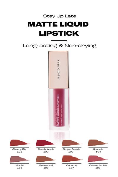 Trendyolmilla Beauty 8 Stunden lang anhaltender, nicht trocknender, flüssiger, mattierter Lippenstift Candy Apple-102 TKZAW25RJ00000