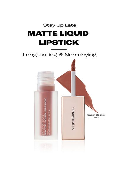 Trendyolmilla Beauty 8 Stunden lang anhaltender, nicht trocknender, flüssiger, mattierter Lippenstift Sugar Cookie-103 TKZAW25RJ00000