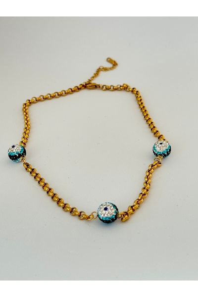 Çelik Arya jewelry 316L kararmaz Çelik kadın nazar boncuklu kolye