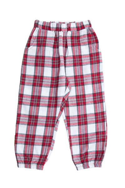 Ozmoz By Mukadder Özden Ekose Kırmızı Kışlık Minik Unisex Çocuk Alt