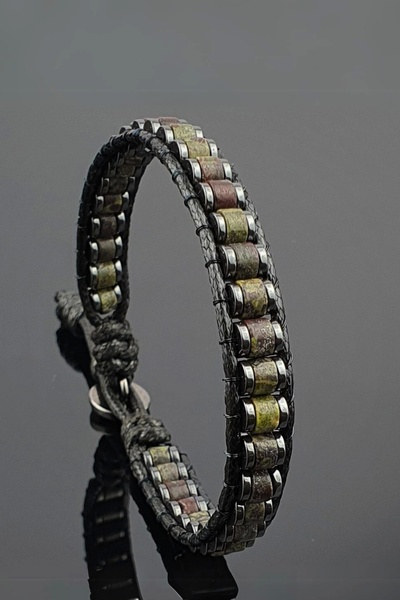 Seven Art Jewelry Doğal Taş Bileklik, Kan Taşı Bileklik, Slim Bileklik, Kadın...