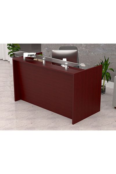 Mahmayi R06 Apple Cherry Office Reception Desk Without Drawers - 140cm