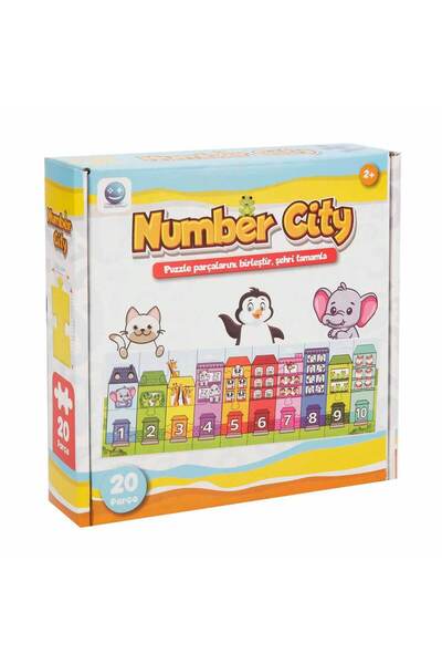 Sunman Smile Games 20 Parça Puzzle: Sevimli Hayvanlar ve Evleri