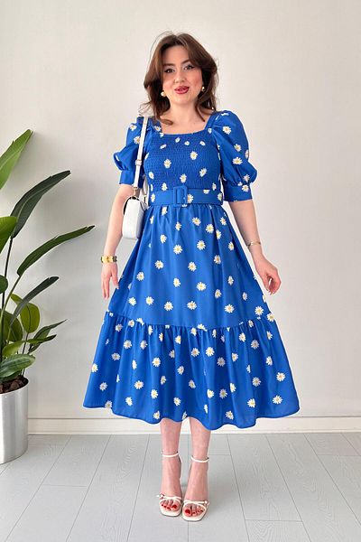MaziButik Rochie Daisy Gipeli Ayrobin Saks Blue