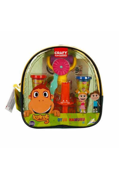Sunman Crafy Kukuli Backpack Play Dough Set 200 g 18 Pieces 24669 Yellow Bag