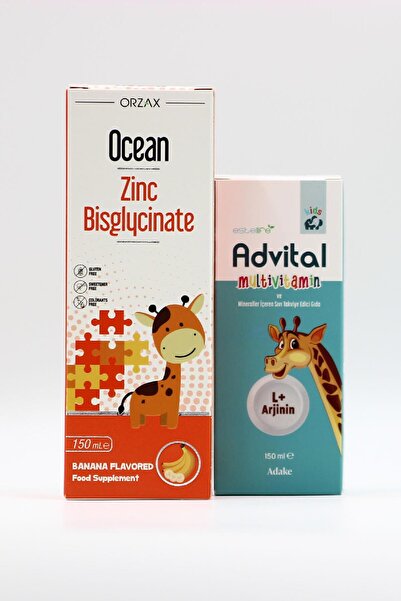 Ocean Çinko Bisglisinat Muz Aromalı Advital Multivitamin Şurup