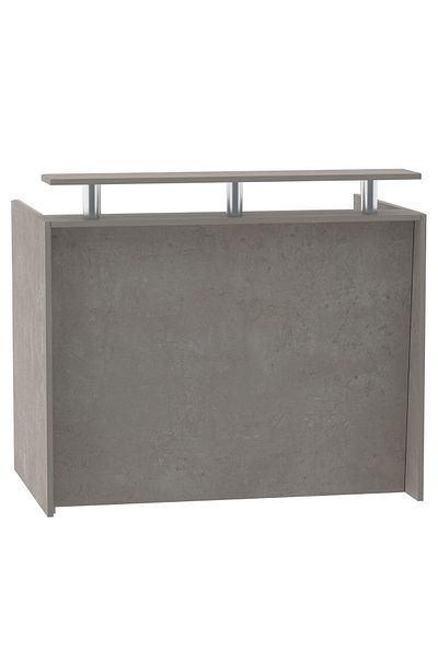 Mahmayi R06 Light Concrete Office Reception Desk - 120cm