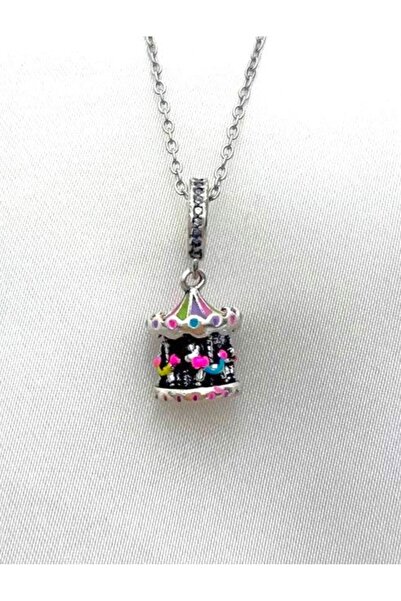 Herşey Nota Atlı Karınca Lunapark Renkli Eğlenceli Charm Kolye Paslanmaz Çelik