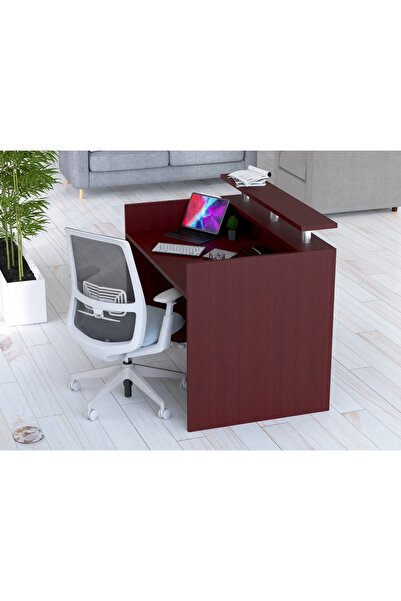 Mahmayi R06 Apple Cherry Office Reception Desk Without Drawers - 120cm