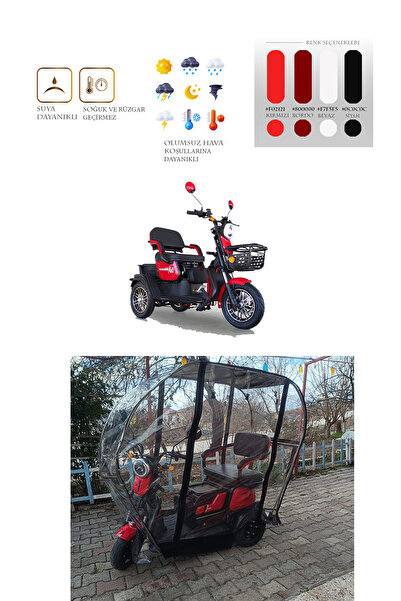 motor tente market mtm Motulux Fayton 5000x - Üç Tekerli Motor Brandası - Siyah