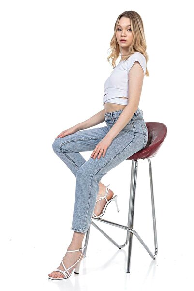 kleshus أليس أزرق فاتح سنو موم جينز بانت