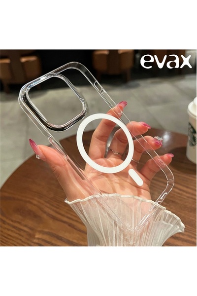 Evax (MIKA MAGSAFE) حافظة Magsafe Slim Fit متوافقة مع iPhone 13 Pro شفافة وصلبة من ميكا غير قابلة للتشوه