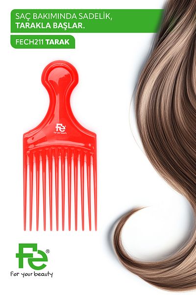 Fe Afro Hair Comb - Ch 211 Model