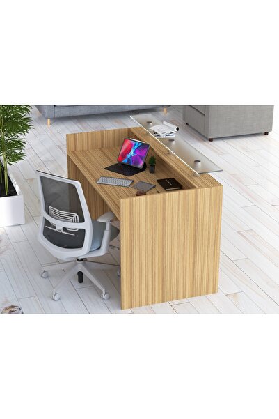 Mahmayi Coco Bolo R06 Light Brown Office Reception Desk - 160cm