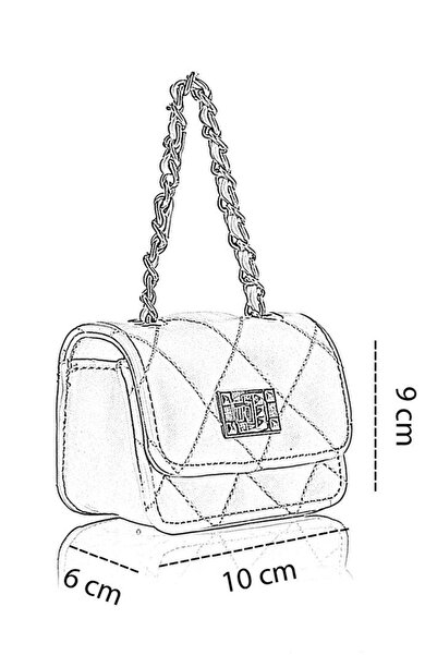 Nas Bag Quilted Mini Hand and Wallet Bag - Chain Detailed, Brown