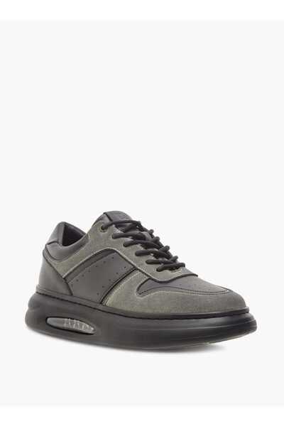 Duchini Men's Panelled Sneakers with Lace-Up Closure