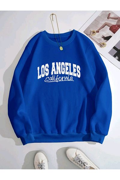 FAVORİST LOS ANGELES CALIFORNIA NOU Hanorac oversize cu decolteu