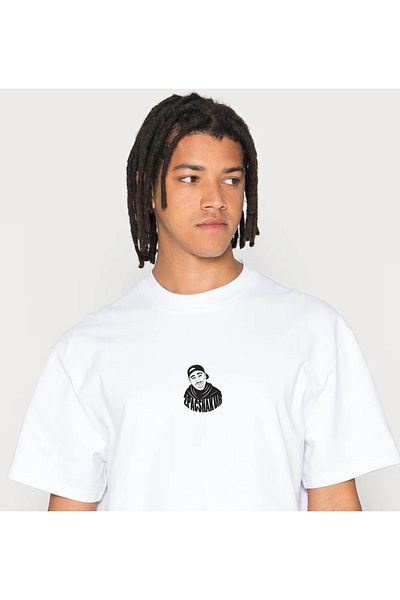 Pasage Unisex Oversize White Loose Cut Tshirt