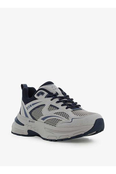 SJ Women's Panelled Lace-Up Low Ankle Sneakers