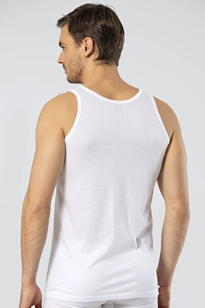 Cacharel 3 Pieces 50% Modal 50% Cotton Men's White Undershirt 1201