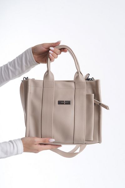 Ineshıt Women's Tote Model Detachable Strap Zippered Multi-Compartment Hand and Shoulder Bag