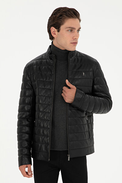 U.S. Polo Assn. Erkek Siyah Deri Ceket 50297160-001