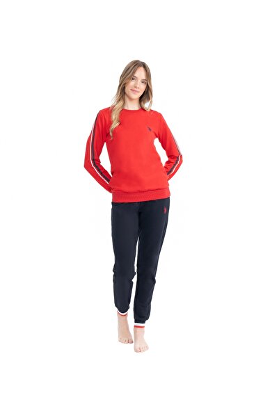 U.S. Polo Assn. Set de pijamale de damă bleumarin cu guler rotund