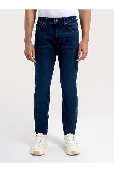 Loft Milan Blue Black Wash Men's Jean Pants Lf 2036370   - Dark Blue - 30 - St07384-Dark Blue-30