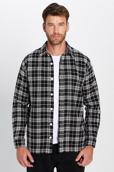 Tudors Мъжка карирана зимна риза Relax Fit Relax Fit Lumberjack
