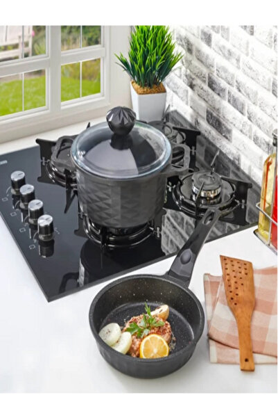 Padella ميا باديلا - طقم أواني طهي جرانيت أسود مكون من 3 قطع