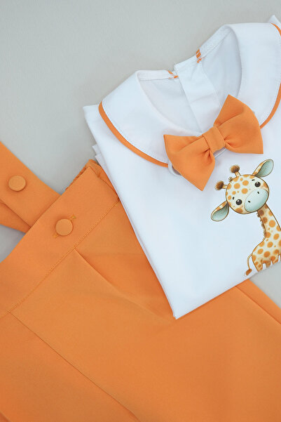 annerüyası Giraffe Printed Shorts Salopette Suit