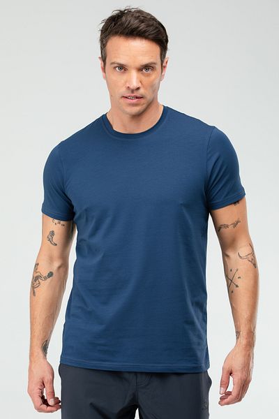 speedlife Ανδρικά μπλουζάκια Indigo Regular Cotton Crew με κοντό μανίκι Basic Xf1708
