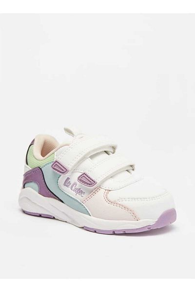 Lee Cooper Girls' Colourblock Sneakers with Hook and Loop Closure