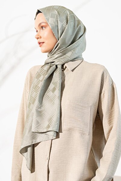 JAWEL Kadın Küp Desenli Jakarlı Şal