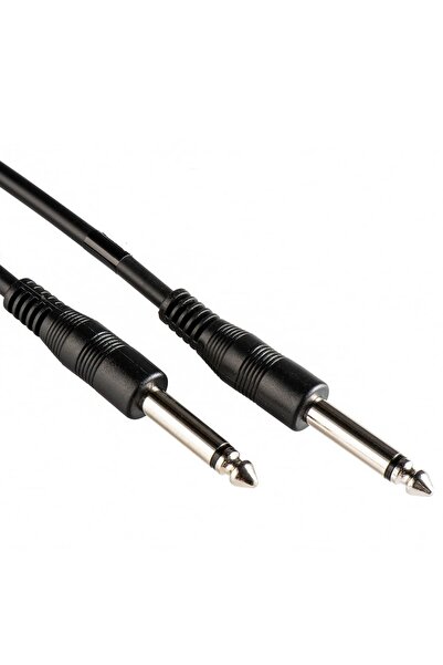 DNR Bilişim Gitar Kablosu 6.33mm Jak-Jak Mono Fiş 6.3mm Elektrik Amfisi 1/4" Klavye Enstrüman 3M. kablo