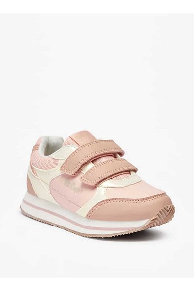 Lee Cooper Girls' Colourblock Sneakers with Hook and Loop Closure