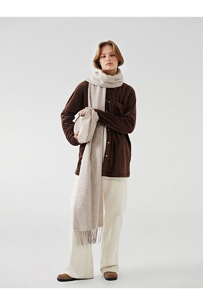 LC Waikiki Γυναικείο πουκάμισο LCW Oversize Velvet