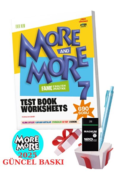 Kurmay Yayınları 7. Sınıf More And More Test Book  + Faber Eğitim Seti
