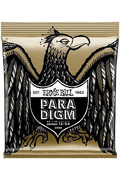Ernie Ball P02086 Paradigm Medium Light 80/20 Bronze 12-54 Acoustic Guitar String Set