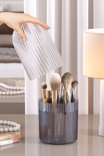 Pufwin Home Multi-Purpose Makeup Cosmetics Bathroom Office Desk Organizer Makeup Brush Organizing Box Organizer