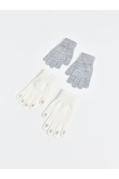 LC Waikiki Lcw Embroidered Girl's Gloves 2 Pcs