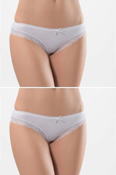 TÜREN Bikini festonat din 2 piese pentru femei - 95% bumbac, 5% lycra