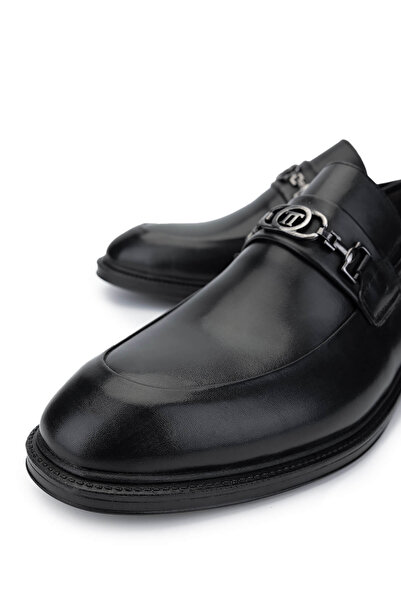 Tamer Tanca Erkek Hakiki Deri Siyah Loafer Ayakkabı