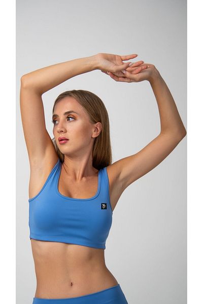 Keep Risen Blue Crop Top - Thick Strap